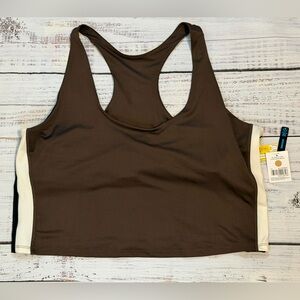 NWT Pro Player Women's Plus Size 3X Brown Sports Bra Moisture Wicking. Workout